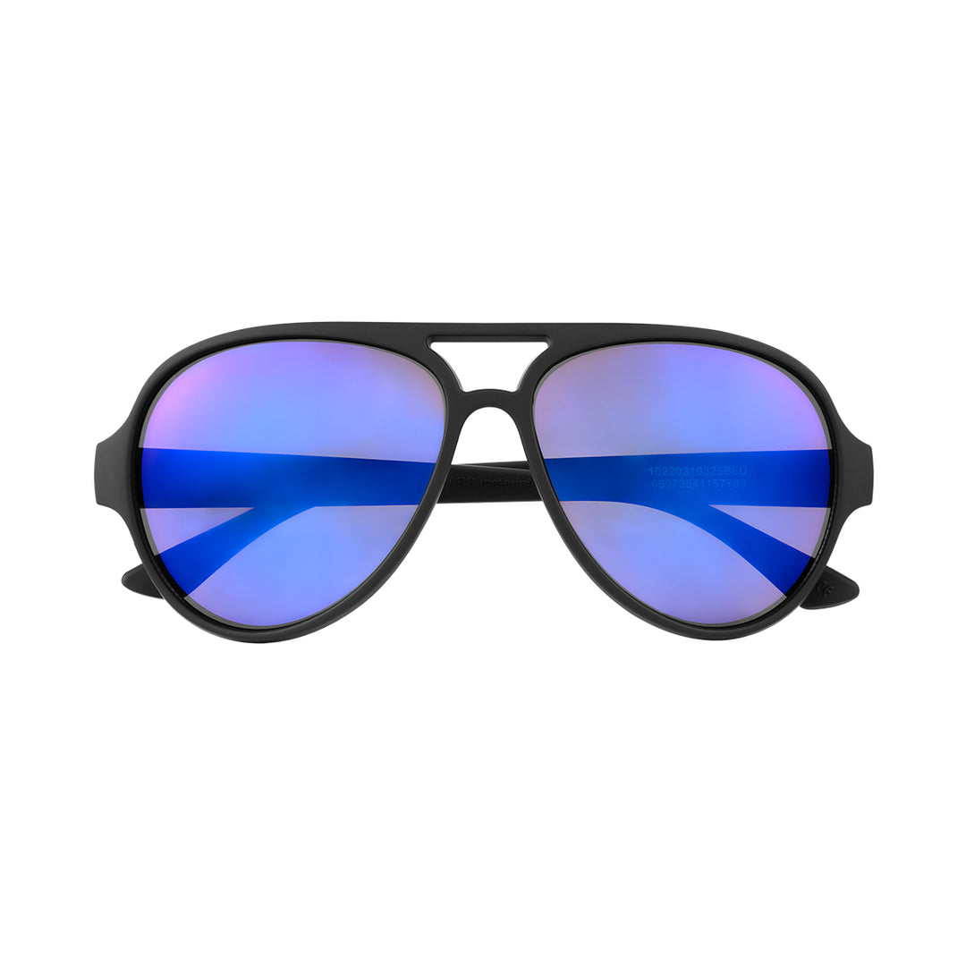 RUBBERIZED RECYCLED FRAME AVIATOR SUNGLASSES