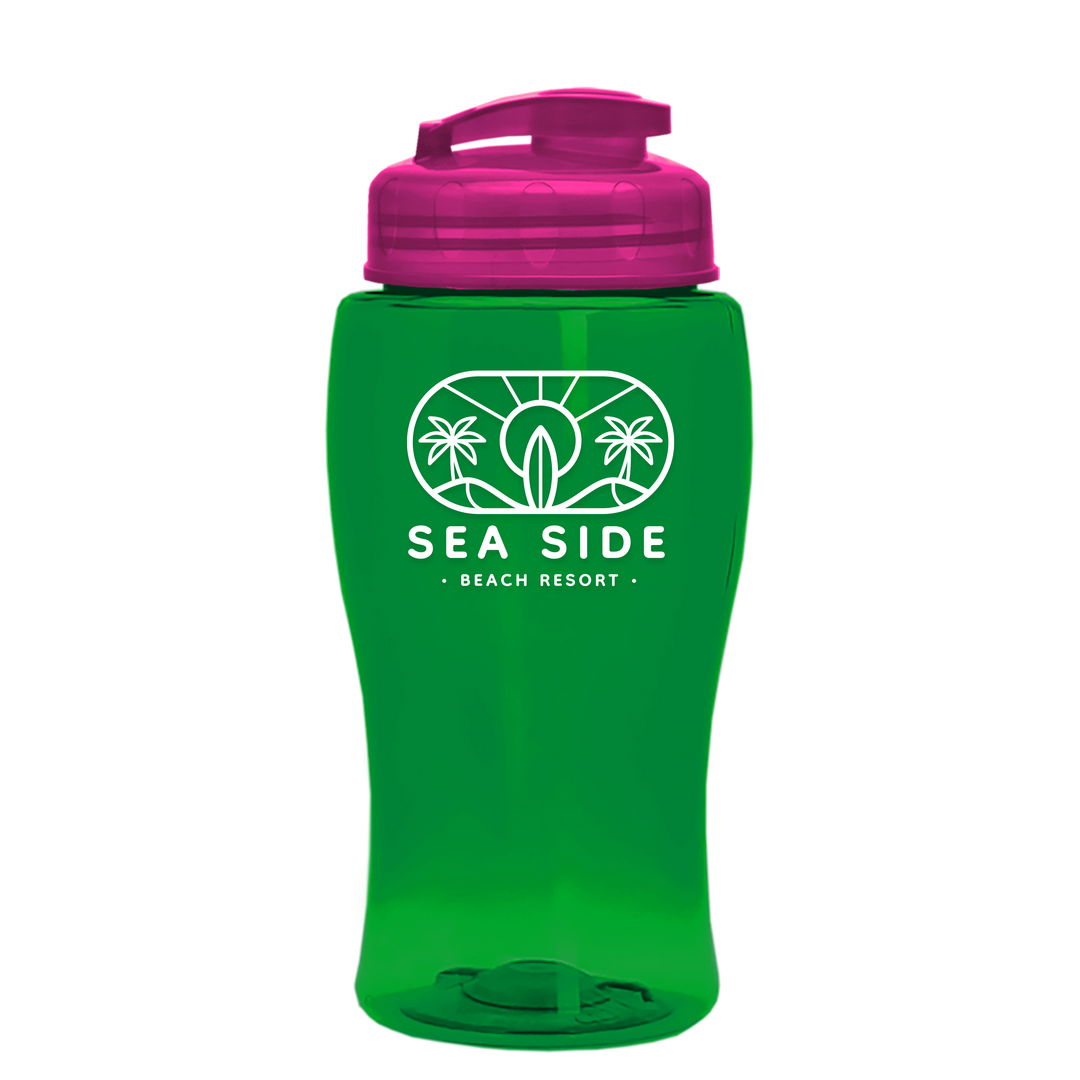 Poly-Pure Jr. - 18 oz. Transparent Bottle with USA Flip