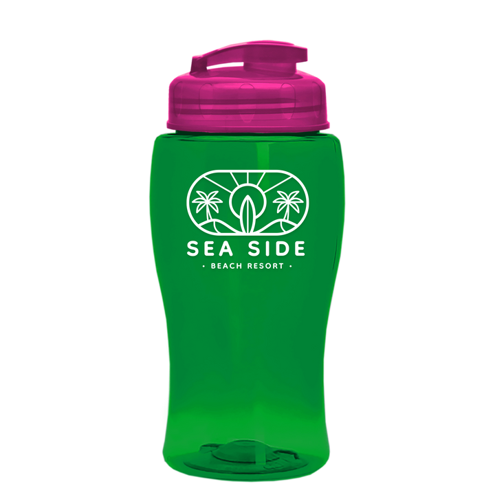 Poly-Pure Jr. - 18 oz. Transparent Bottle with USA Flip