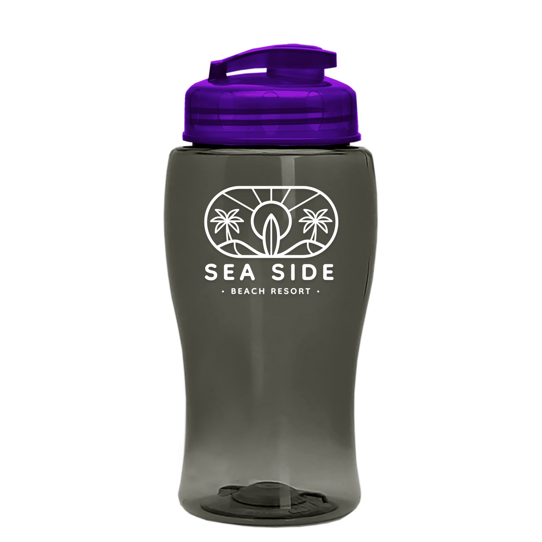 Poly-Pure Jr. - 18 oz. Transparent Bottle with USA Flip