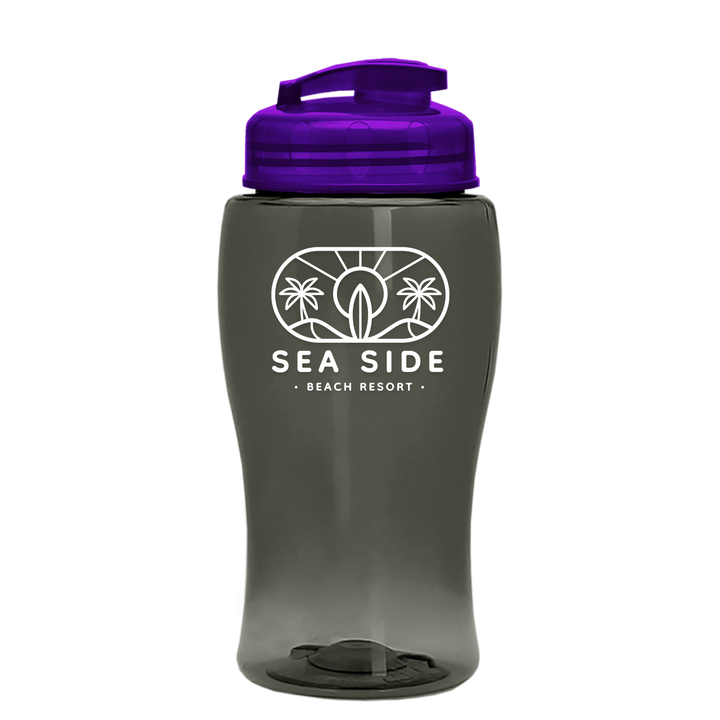 Poly-Pure Jr. - 18 oz. Transparent Bottle with USA Flip