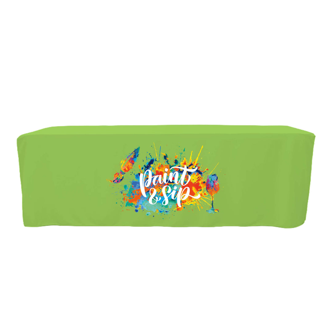 8 ft. Fitted PolyKnit™ Table Cover (One Color Logo)