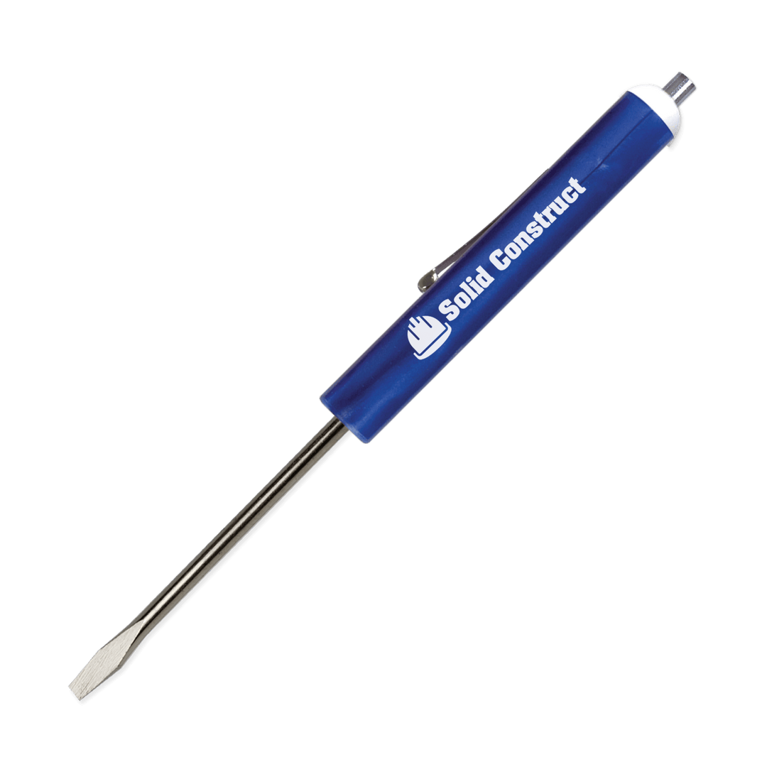 Pocket Screwdriver 1/8" Flat Tip Blade + Magnetic Top