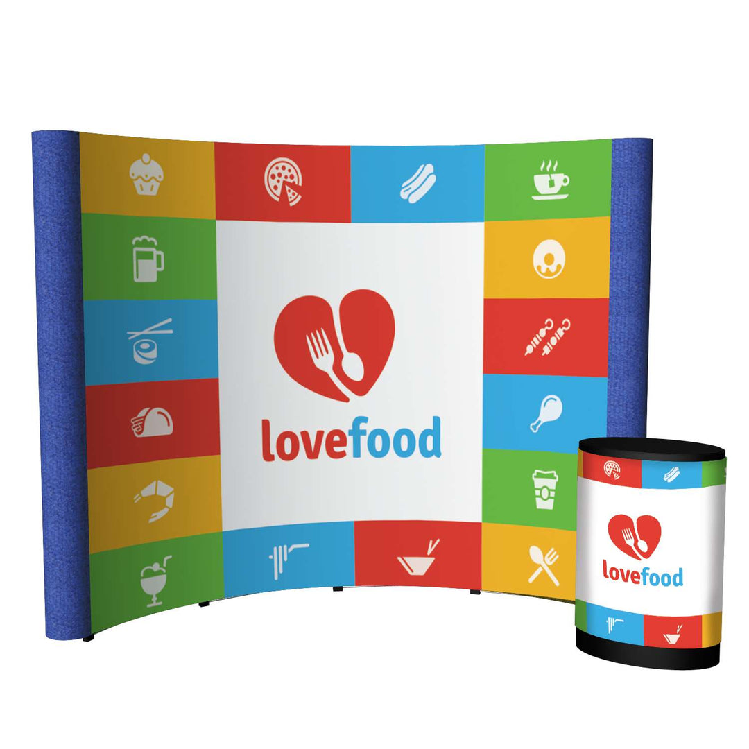 10' Echo Pop-Up Display Kit (Mural with Fabric Ends)