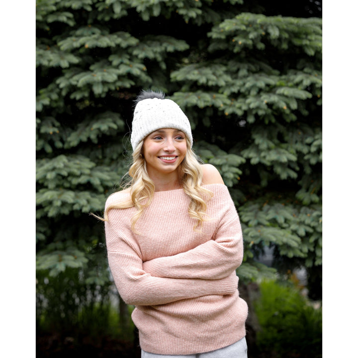 Ahead Speckle Pom Knit Hat