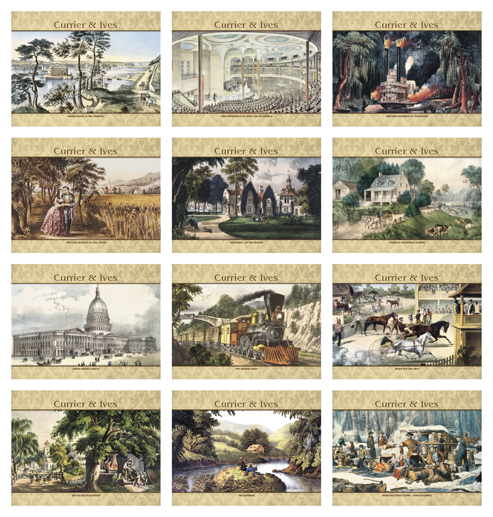 Good Value™ Currier & Ives - Stapled Calendar