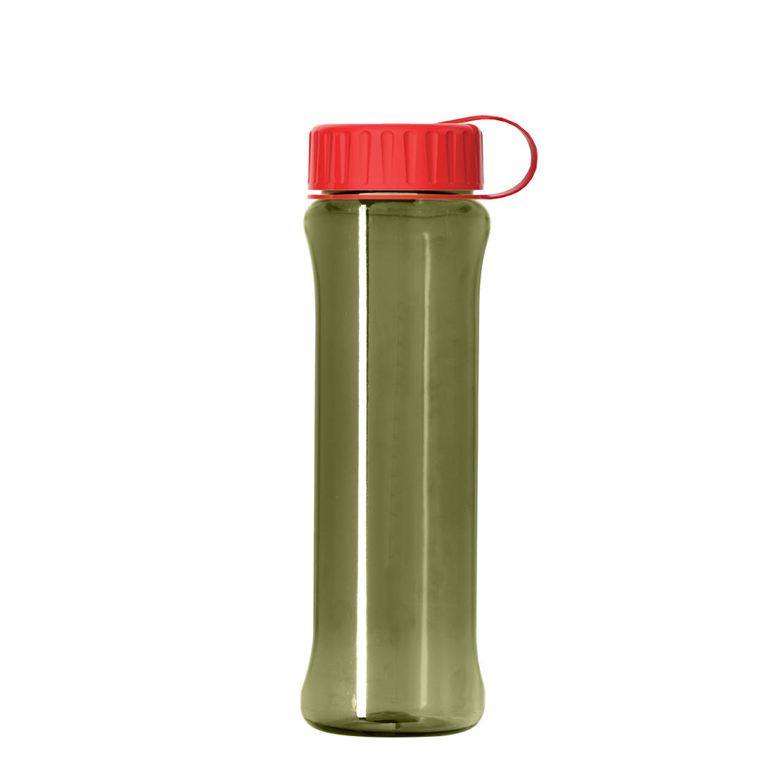 Boss Embossed RPET Bottle with Tethered Lid - 26 oz.